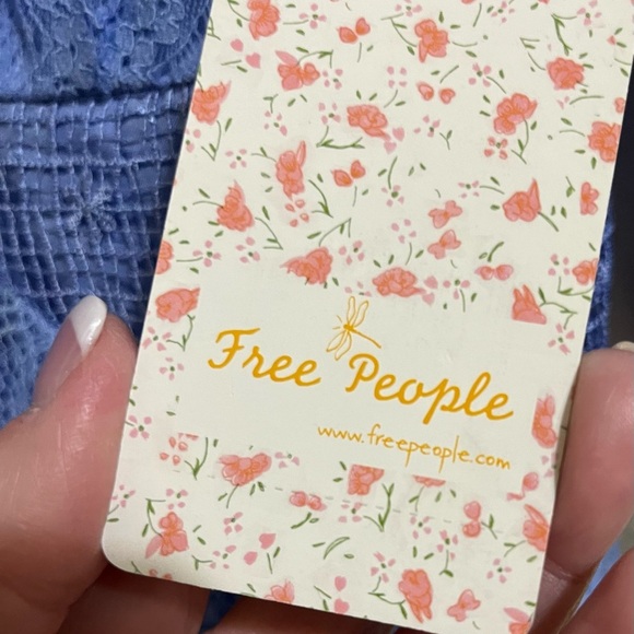 NWT Free People Blue Lace Bittersweet | Mock Neck 3/4 Dolman Sleeves Size 6 - Picture 10 of 14